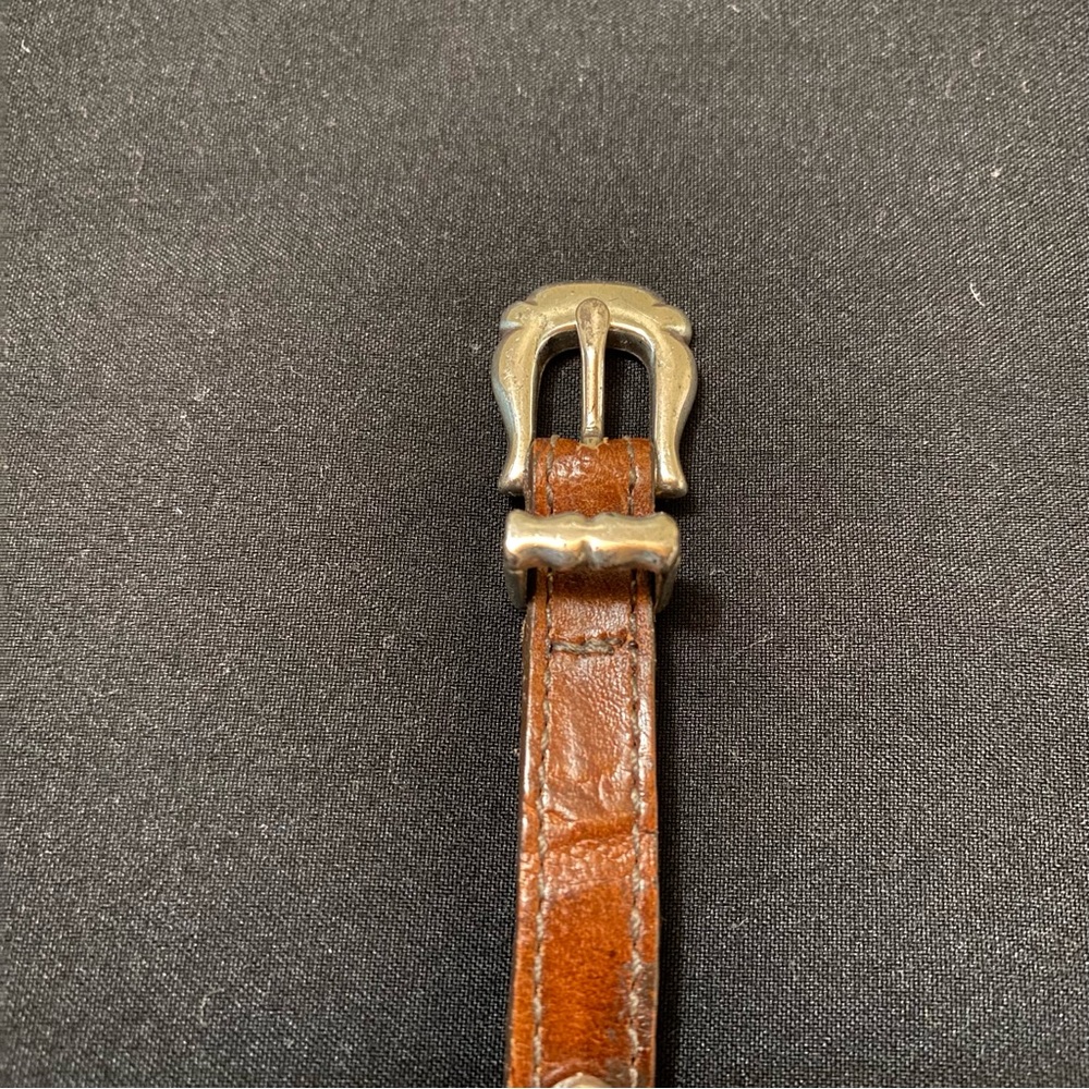 VGT Brighton Red Leather Buckle Bracelet Silver 1996 - Picture 3 of 12